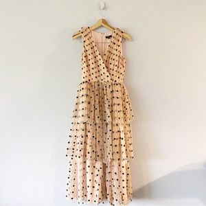 J. Crew tiered halter dress in dot tulle